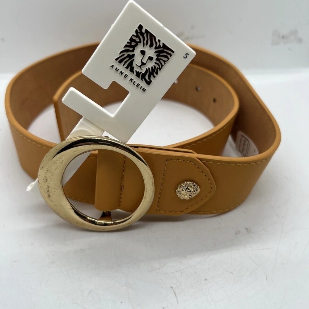 New‎ Anne Klein Small Tan Brown Synthetic Leather Belt NWT
